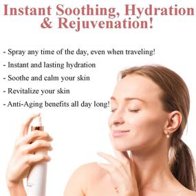 img 1 attached to 🌹 Organic Anti-Aging Hydrating Toner for Face - Top Rose Water, Witch Hazel & Aloe Vera Toning Facial Mist. Natural Skin Moisturizing Rosewater Spray for Women. Pure, Fresh & Pore Refining