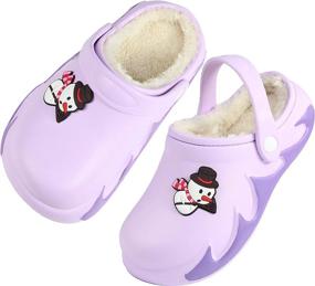 img 4 attached to Weweya Kids Garden Clogs - Winter/Summer Cute Sandals with Cartoon Charms for Boys & Girls - Toddler Outdoor/Indoor Slippers