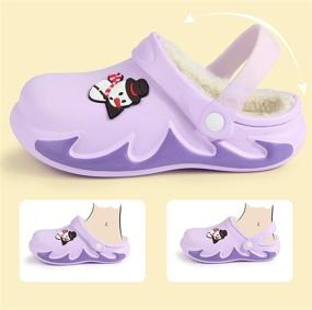 img 3 attached to Weweya Kids Garden Clogs - Winter/Summer Cute Sandals with Cartoon Charms for Boys & Girls - Toddler Outdoor/Indoor Slippers