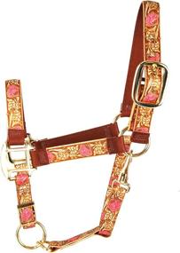 img 1 attached to 🐎 Stylish Red Haute Horse LRP1203A High Fashion Horse Halter in Leather Rose Pink