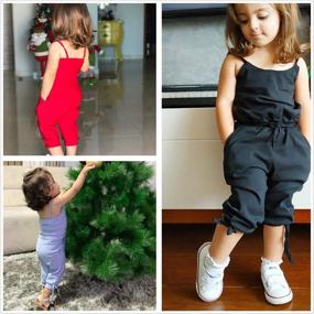 img 3 attached to Adorable Balaflyie Toddler Jumpsuit Overall Outfits: Girls' Fashion made Cute and Comfortable!