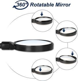 img 2 attached to 🚲 Bike Mirror: 1 Pair of Adjustable Bicycle Mirrors for Handlebars - Wide Angle Acrylic Convex Safety Rear View Mirrors for E-Bike, MTB, and Road Cycling