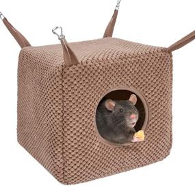 img 2 attached to 🐾 Niteangel Ferret Cozy Swing Hammock: Ultimate Hanging Beds for Ferrets, Rats, Chinchillas, Sugar Gliders & More!