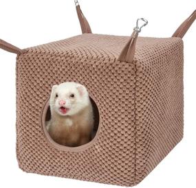 img 3 attached to 🐾 Niteangel Ferret Cozy Swing Hammock: Ultimate Hanging Beds for Ferrets, Rats, Chinchillas, Sugar Gliders & More!