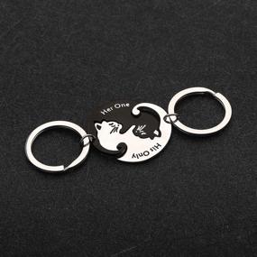img 3 attached to HOLLP Puzzle Matching Couple Keychain
