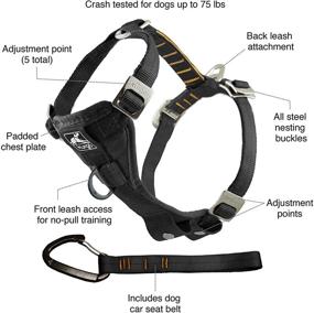 img 2 attached to 🐾 Kurgo Tru-Fit Enhanced Strength Dog Harness: Crash Tested Car Safety & No Pull Harness with Pet Safety Seat Belt, Steel Buckles, and Front D-Ring for Training