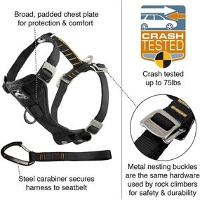 img 3 attached to 🐾 Kurgo Tru-Fit Enhanced Strength Dog Harness: Crash Tested Car Safety & No Pull Harness with Pet Safety Seat Belt, Steel Buckles, and Front D-Ring for Training