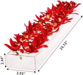 img 3 attached to 24-Inch Rectangular Floral Centerpiece: Acrylic Modern Vase for Dining Table Decor, Weddings, and Home