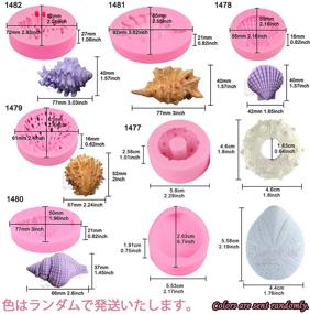 img 3 attached to 🐚 Large Set of Silicone Molds for Seashell Sea Urchin Candy, Fondant Cake Decoration, Cupcake Toppers, Chocolate, Soap, Polymer Clay, Resin Epoxy, Concrete, Cement, Plaster Craft Projects (7-in-1)