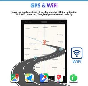 img 2 attached to 🚗 9.5-дюймовая автомагнитола Double Din на Android с навигацией GPS, сенсорным экраном, Bluetooth, WiFi, FM, DVR + камерой заднего вида