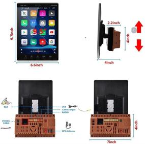 img 3 attached to 🚗 9.5-дюймовая автомагнитола Double Din на Android с навигацией GPS, сенсорным экраном, Bluetooth, WiFi, FM, DVR + камерой заднего вида