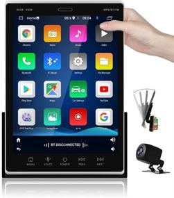 img 4 attached to 🚗 9.5-дюймовая автомагнитола Double Din на Android с навигацией GPS, сенсорным экраном, Bluetooth, WiFi, FM, DVR + камерой заднего вида