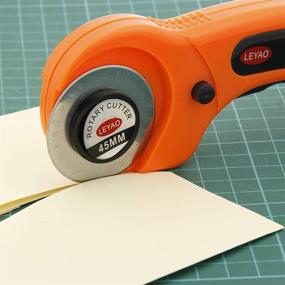 img 2 attached to 🔪 Forsmooth 45mm Rotary Cutter with Extra Sharp Steel Blade: Ideal for Fabric, Leather, and Paper Cutting - Sewing, Quilting, and Crafts