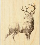 🎅 inkadinkado christmas reindeer mounted rubber stamp: ideal for festive card making and scrapbooking logo