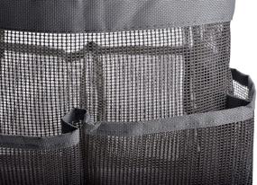 img 2 attached to 🛁 Grey Mesh Shower Bag - Conveniently Hold and Organize Bathroom Toiletry Essentials During Showers (9-Pockets)