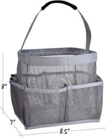 img 3 attached to 🛁 Grey Mesh Shower Bag - Conveniently Hold and Organize Bathroom Toiletry Essentials During Showers (9-Pockets)