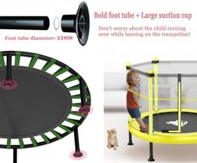 img 1 attached to 🎪 Upgraded Foldable Trampoline for Kids and Adults - PAGLE 60 Inch Portable Children Trampoline with Padded Cover Exercise - Ideal for Indoor and Outdoor Use, Suitable for Child Age 3+ with Parental Involvement