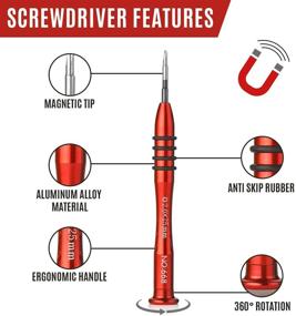 img 1 attached to Набор прецизионных отверток промышленного класса - 10 штук, магнитный мини-инструментарий для ПК, наручных часов, контроллеров, очков, смартфонов и других устройств