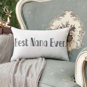 img 2 attached to 🎁 Sunkifover Nana Gifts - Nana Birthday Gifts - Best Nana Ever Lumbar Pillow Cover 12 X 20 Inches, Classic Gifts for Nana on Mother's Day, Thanksgiving, Christmas, and Valentine's Day.
