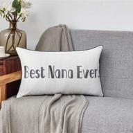 🎁 sunkifover nana gifts - nana birthday gifts - best nana ever lumbar pillow cover 12 x 20 inches, classic gifts for nana on mother's day, thanksgiving, christmas, and valentine's day. logo