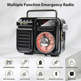 img 1 attached to 📻 2021 Latest Emergency-Radio - Hand Crank Solar Portable Weather Radios with Bluetooth Subwoofer Speaker, NOAA/AM/FM, LED Display, TF/AUX/USB Play, LED Flashlight, Alarm Clock, SOS Alarm, 2000 mAh Battery (BT/TF)