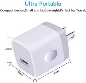 img 1 attached to 🔌 NonoUV Charger Block for iPhone, USB Cube, Charging Brick - 3-Pack Single Port Wall Charger 1A/5V Charger Box USB Power Adapter Plug for iPhone 11 Pro/XR/XS Max/8/7/6/6S Plus, iPad, Samsung