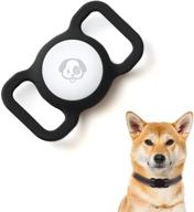 premium silicone sleeve for airtag dog collar - ultimate protection for your pet's strap band logo