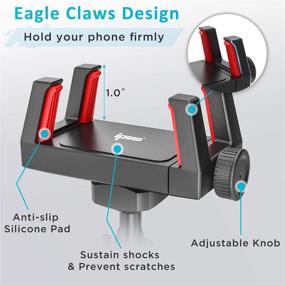 img 2 attached to 🚲 IPOW Клипса Стремена Орла Универсальный держатель для телефона на велосипед – 360° вращающийся держатель для руля и смартфонов, универсальный для велосипеда, мотоцикла, квадроцикла, беговой дорожки, детской коляски, тележки для покупок, скутера