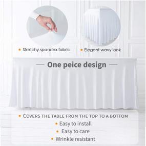 img 1 attached to 🎉 Durable Rectangle Tablecloth for Birthday Banquettes