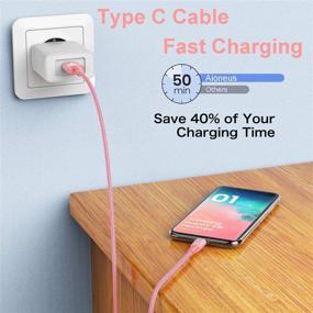 img 2 attached to 🔌 5-Pack of 10FT Nylon Charger Cables for Samsung Devices