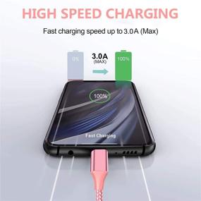 img 3 attached to 🔌 5-Pack of 10FT Nylon Charger Cables for Samsung Devices