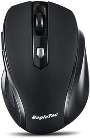 img 2 attached to 🖥️ Eagletec K104-BB: Slim & Quiet Wireless Keyboard and Mouse Combo + Ergonomic Full Size Keyboard + Portable Mouse & Mousepad Set for Windows PC (Black)