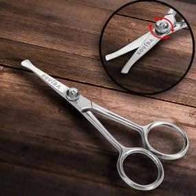 img 2 attached to 👃 Kovira Adjustable Tension Nose Hair Scissors - 10.16cm/4 Inch Total Length - Rounded Safety Trimming Scissors for Nasal Hair, Eyebrow, Ear Hair & Beards Grooming