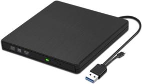 img 4 attached to High-Speed USB 3.0 External CD DVD Drive - Portable Slim Writer for Laptop/MacBook/Windows - Black