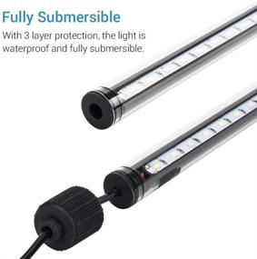 img 1 attached to Enhance Your Fish Tank with NICREW Submersible LED Aquarium Light: Hidden White and Blue Light Stick, 13.8-inch, 8 W