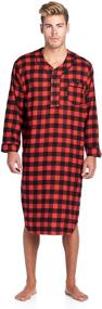 img 4 attached to Flannel Henley Nightshirt for Men - Ashford Brooks Clothing and Sleep & Lounge