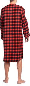 img 2 attached to Flannel Henley Nightshirt for Men - Ashford Brooks Clothing and Sleep & Lounge