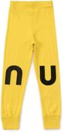 🧢 nununu leggings: premium soft cotton unisex pants for babies, kids, and teens – perfect for girls and boys from newborn to 14 years! logo