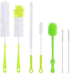 img 4 attached to 🧼 7-Piece Bottle Brush Cleaning Set: Ultimate Bottle Cleaners for Baby Bottles, Narrow Wine/Beer Bottles, Thermos, Sports Water Bottles; Includes Kettle Spout/Lid Brush