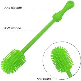 img 3 attached to 🧼 7-Piece Bottle Brush Cleaning Set: Ultimate Bottle Cleaners for Baby Bottles, Narrow Wine/Beer Bottles, Thermos, Sports Water Bottles; Includes Kettle Spout/Lid Brush