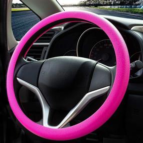 img 2 attached to King Company Soft Silicone Car Steering Wheel Cover Non-Slip Car Decoration Steering Wheel Cover (Pink)