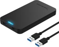 💻 sabrent tool-free external hard drive enclosure 2.5-inch sata to usb 3.0 [optimized for ssd, uasp sata iii support] - black (ec-uasp) logo