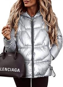 img 4 attached to Long Sleeve Full Zip Water Resistant Packable Jackets Women's Clothing