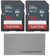 📸 high-speed sandisk 32 gb sdhc memory cards for bestguarder hd ip66 infrared night vision game & trail hunting scouting ghost camera - bundle with everything but stromboli microfiber cloth (2 pack) logo