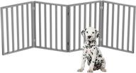 🚪 freestanding wooden dog gate for doorways, stairs, or house - petmaker pet gate collection: folding accordion style indoor dog fence логотип