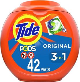 img 4 attached to 🌊 Tide Pods Liquid Laundry Detergent Pacs, Original Scent - 42 Count: Powerful Cleaning in Convenient Pacs!