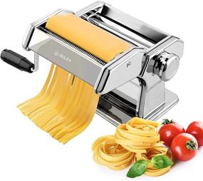 img 4 attached to 🍝 iSiLER 150 Roller Pasta Maker: Adjustable Thickness Settings, Aluminum Alloy Rollers, Perfect for Various Pastas