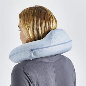 img 1 attached to 🌿 Revolutionary FreshFoam Washable Memory Foam Neck/Travel Pillow – Experience Unmatched Comfort and Easy Maintenance in White