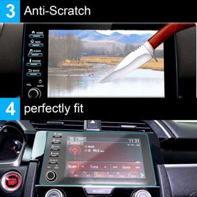 img 1 attached to 📱 TTCR-II Honda Civic Screen Protector 2019-2021 | Touring Type R | 7-Inch Console Touchscreen Foil | 5-Button Version | Tempered Glass Protective Film