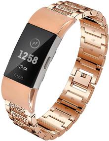 img 3 attached to Mangoton Bling Bands Compatible With Fitbit Charge 2